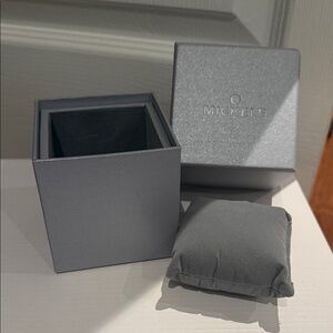 Michele Silver Watch Box and unwritten warranty card